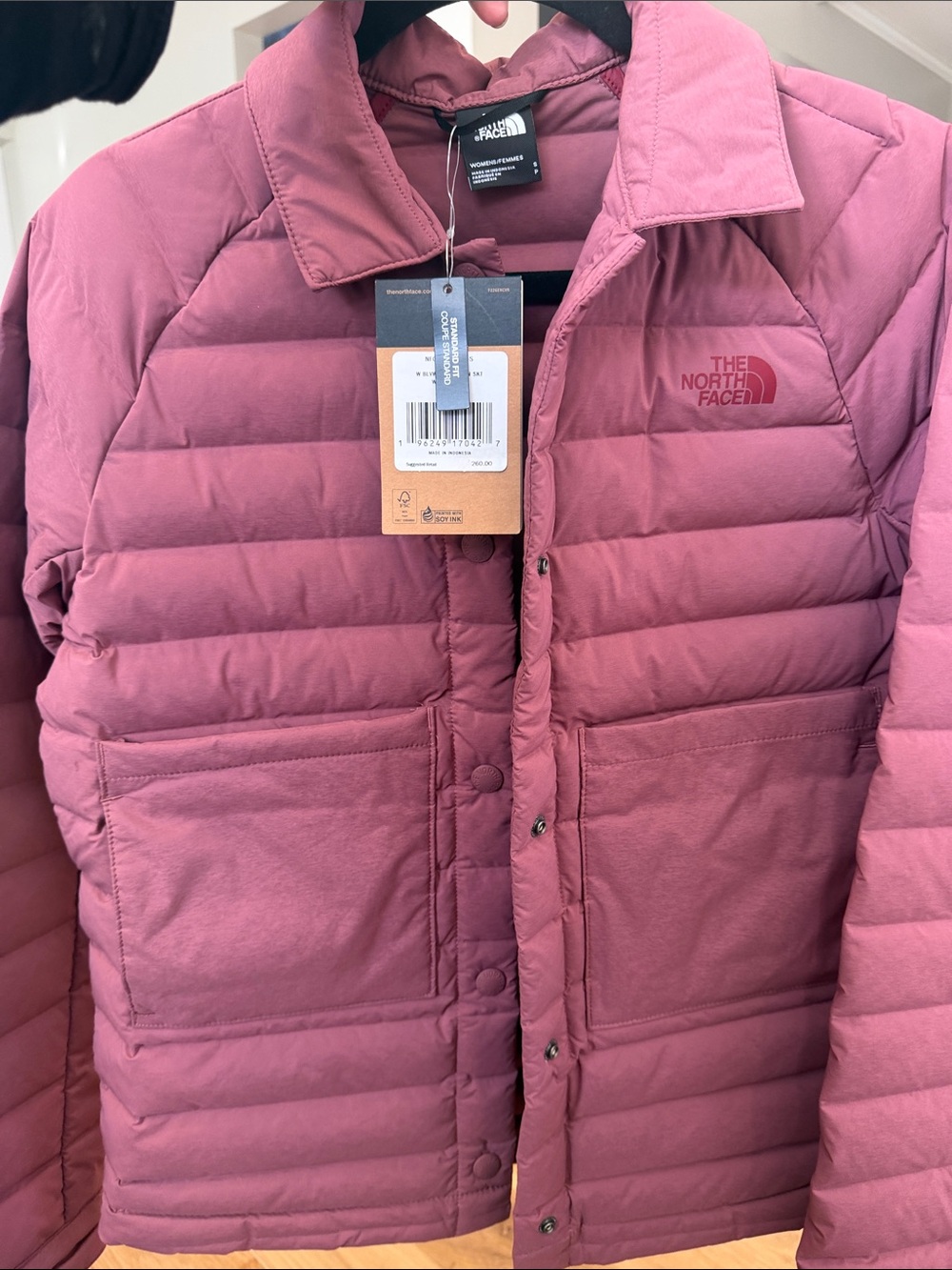 The North Face women’s down Mauve Puffer Jacket